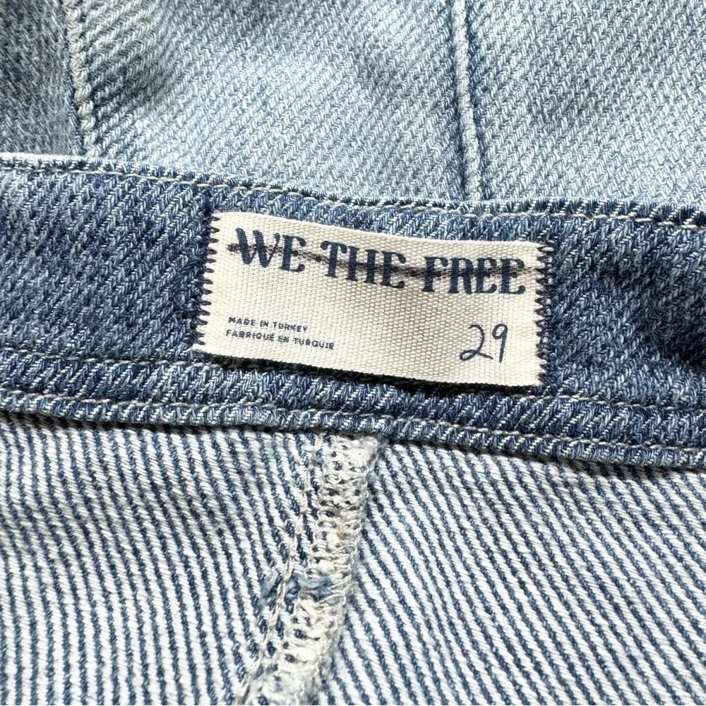 NWT Free People Osaka Long Baggy Jean Shorts Blue 29